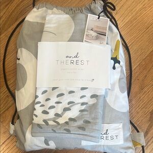 NWT And The Rest Organic Cotton Wrap and Matching Bean Bag Cover